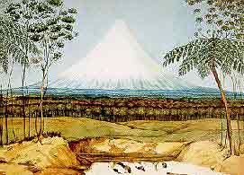 detail, Charles Heaphy, "Mount gmont from the Southward" 1839, Alexander Turnbull Library