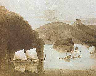 Charles Heaphy, "Castlerock and Coromandel harbour", c 1853