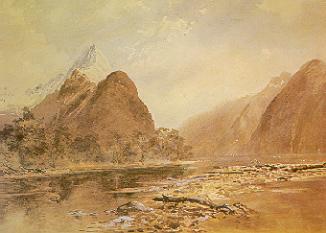 William Matthew Hodgkins "Mitre Peak, Milford Sound" National Art Gallery, Wellington