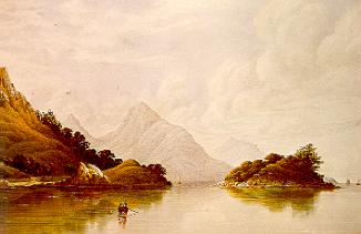 John Barr Clark Hoyte, "Entrance to Whangarei River" 1871, The Hocken Library, Dunedin