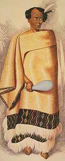 Merrett: example of  korowai cloak, Nat Lib of Australia