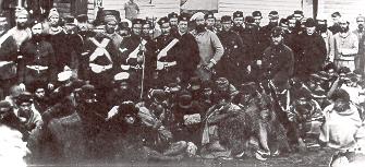 goalers and prisoners at rutland stockade, wanganui, 