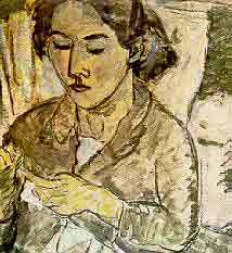 MT woollaston, 1936, "The Artist's Wife Knitting"